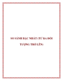  SÁNH BẬC NHẤT (TỪ BA ĐỐI TƯỢNG TRỞ LÊN)