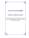 Luận văn: Hoàn thiện công tác thẩm định tài chính dự án kinh doanh, sản xuất của doanh nghiệp tại chi nhánh ngân hàng nông nghiệp và phát triển nông thôn thành phố Vinh, tỉnh Nghệ An