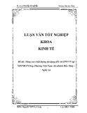 Luận văn: Nâng cao chất lượng tín dụng đối với DNVVN tại NHTMCP Công Thương Việt Nam chi nhánh Bến Thủy – Nghệ An