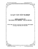 Luận văn: Hạn chế rủi ro trong cho vay xây dựng nhà tại Quỹ tín Dụng Nhân Dân Xã Vân Diên