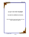 Luận văn: Hoàn thiện công tác quản lý ngân sách xã tại huyện Nam Đàn, tỉnh Nghệ An