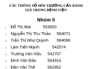 CÁC THÔNG SỐ MÔI TRƯỜNG CẦN ĐÁNH GIÁ TRONG BỆNH VIỆN