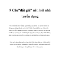 9 Câu”đắt giá” nên hỏi nhà tuyển dụng