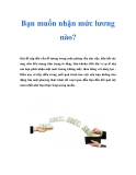 Bạn muốn nhận mức lương nào?