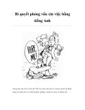 Bí quyết phỏng vấn xin việc bằng tiếng Anh