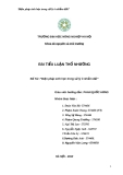Tiểu luận đề tài: "biện pháp sinh học trong sử lý ô nhiễm đất"