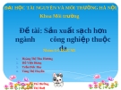 Đề tài: Sản xuất sạch hơn ngành công nghiệp thuộc da