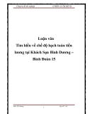 Luận văn Tìm hiểu về chế độ hạch toán tiền lương tại Khách Sạn Bình Dương – Binh Đoàn 15