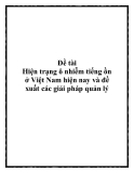 Đề tài Hiện trạng ô nhiễm tiếng ồn ở Việt Nam hiện nay và đề xuất các giải pháp quản lý