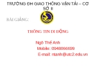 Bài giảng thông tin di động - Chương 2