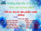 Đề tài: Bao bì sản phẩm nước tương