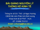 Bài giảng Nguyên lý thống kê kinh tế - Ths Lê Ngọc Hướng