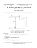 Đề thi học phần cơ học kết cấu 2 - Dùng cho hệ chính quy