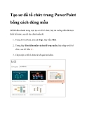 Tạo sơ đồ tổ chức trong PowerPoint bằng cách dùng mẫu