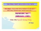 Bài giảng Đại số 10 chương 4 bài 4: Bất phương trình bậc nhất hai ẩn