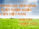 Đánh giá tình hình xuất nhập khẩu của Việt Nam khi gia nhập WTO