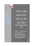 Tiểu luận môn học hệ cơ sơ dữ liệu - Để tài: Quản lý mua bán