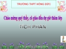 Bài giảng Giải tích 12 chương 3 bài 2: Tích phân