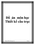 Đồ  án môn học Thiết kế cầu trục