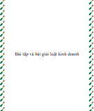 Bài tập và bài giải Luật kinh doanh