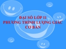 Bài giảng Đại số 11 chương 1 bài 2: Phương trình lượng giác cơ bản