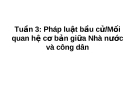 Chuyên đề luật hiến pháp nước  - Bài 3