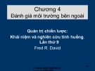 Bài giảng môn quản trị chiến lược:Chương 4. Đánh giá môi trường bên ngoài -  Th.S Hoàng Giang