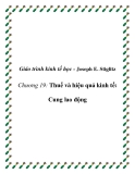  Giáo trình kinh tế học công cộng (Joseph E. Stiglitz) Chương 19: Thuế và hiệu quả kinh tế: Cung lao động