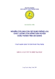 Luận văn: Nghiên cứu nhu cầu sử dụng giống lúa chất lượng của nông dân huyện Châu Thành tỉnh An Giang