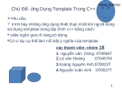 Chủ Đề: ứng Dụng Template Trong C++