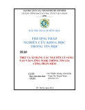 Tiểu luận:TRIZ VÀ ÁP DỤNG CÁC NGUYÊN LÝ SÁNG TẠO VÀO CÔNG NGHỆ THÔNG TIN GIA CÔNG PHẦN MỀM