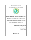 Tiểu luận:Vận dụng những kiến thức về phương pháp luận, phương pháp sáng tạo trong việc phát triển mã nguồn mở Joomla CMS
