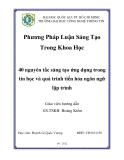 Tiểu luận: 40 nguyên tắc sáng tạo ứng dụng trong tin học và quá trình tiến hóa ngôn ngữ lập trình