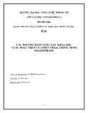 Tiểu luận:CÁC PHƯƠNG PHÁP SÁNG TẠO KHOA HỌC VÀ SỰ PHÁT TRIỂN CỦA ĐIỆN THOẠI THÔNG MINH (SMARTPHONE)