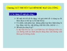 LÝ THUYẾT TẠO HÌNH BỀ MẶT GIA CÔNG