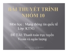 Tiểu luận:Thanh toán trực tuyến Vcoin và ngân lượng