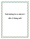 Nuôi dưỡng bé sơ sinh từ 1 đến 12 tháng tuổi