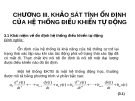 Bài giảng lý thuyết điều khiển số - Chương 3