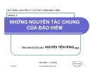 HỌC PHẦN: NGUYÊN LÝ VÀ THỰC HÀNH BẢO HIỂM - Module 3:NHỮNG NGUYÊN TẮC CHUNG CỦA BẢO HIỂM - NGUYỄN TIẾN HÙNG