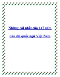 Những cái nhất của 147 năm báo chí quốc ngữ Việt Nam