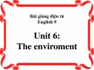 Bài giảng Tiếng Anh 9 unit 6: The environment