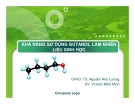 KHẢ NĂNG SỬ DỤNG BUTANOL LÀM NHIÊN LIỆU SINH HỌC