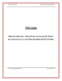 Tiểu luận: Phân tích chính sách “ Phát triển khu đô thị mới Thủ Thiêm” theo qui hoạch của Ủy ban Nhân dân thành phố Hồ Chí Minh.