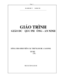 Giáo trình Giáo dục quốc phòng - an ninh Tập 1B - NXB. Giáo dục