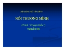 Bài giảng Ngữ văn 10 tuần 29 bài: Nỗi thương mình -  Truyện Kiều - Nguyễn Du