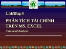 Chương 4 : Phân tích tài chính trên Ms. Excel