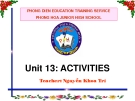 Bài giảng Tiếng Anh 7 unit 13: Activities