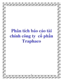 Phân tích báo cáo tài chính công ty  cổ phần Traphaco