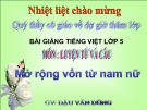 Bài giảng Tiếng việt 5 tuần 30 bài Mở rộng vốn từ nam nữ