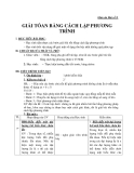 Giải toán bằng cách lập phương trình - Giáo án Đại số 8 - GV.Đ.Ngọc Bích